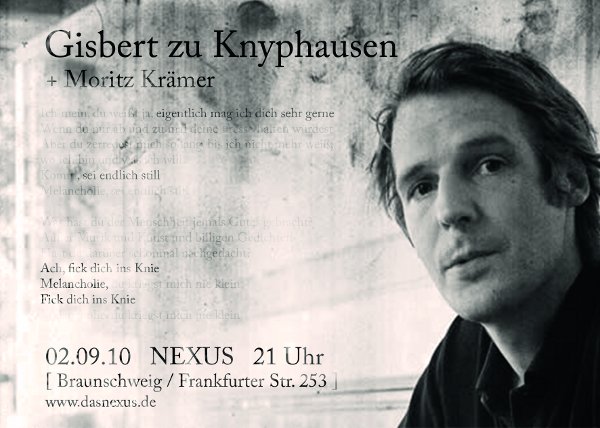 Auf der Bühne wird <b>Moritz Krämer</b> an der Gitarre meist von Kontrabass und <b>...</b> - gisbert-flyer